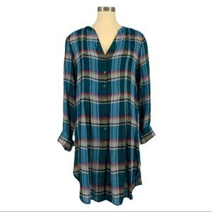 ANTHROPOLOGIE Akemi + Kin Lucie Plaid Tunic Shirt
